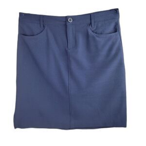 Cracked Wheat Skort Skirt Womens 6 Blue Golf Tennis Pockets Belt Loops